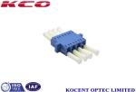 Blue Plastic Fiber Optic Cable Adapter LC / UPC Without Dust Cap