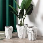 Creative Garden Succulent Pot Home Balcony Decoration Big Marble Ceramic Plant