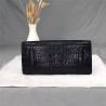 Buy cheap Authentic Crocodile Skin Women Black Totes Purse Genuine Alligator Leather Lady Shoulder Bag Female Three-way Handbag from wholesalers