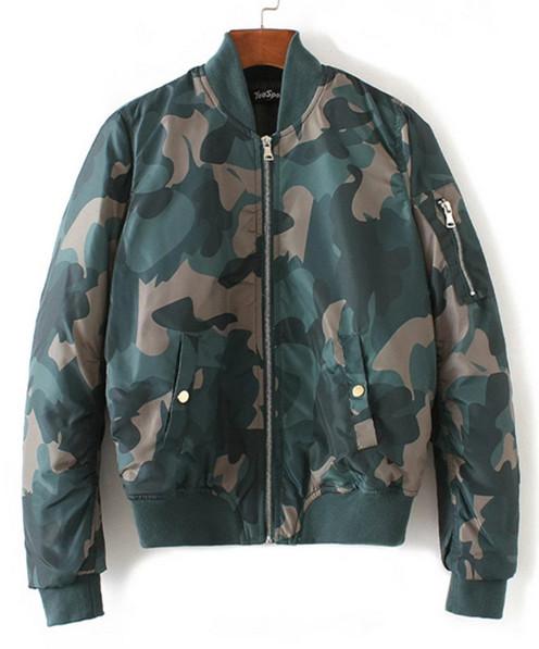 Buy cheap Ribbed Collar Ladies Camouflage Bomber Jacket , Printed Ma1 Flight Bomber Jacket from wholesalers