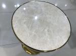 60cm White Marble Top Side Table