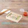 Buy cheap 23 Oz Rectangle Short Straight Wooden Containers - Containers Sold Separately, Clear Plastic Lids from wholesalers