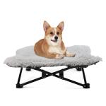 Autumn And Winter Plush Elevated Dog Bed Foldable Patterned Raised Dog Cot Dog