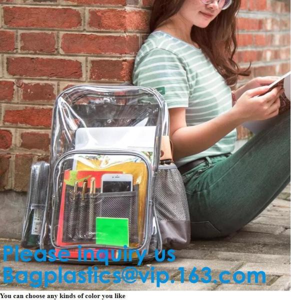 Buy cheap PVC Clear Transparent Plastic School Bag Backpack For Kids Children,Fashion PVC Holographic Lady Strapping School Bag Backpa from wholesalers