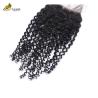 Buy cheap Brazilian 4x4 Human Hair Lace Closure Swiss Kinky Curly Closure from wholesalers