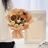 Buy cheap Graduation Bear Sunflower Knit Bouquet Set Creative Handmade Gift Yarn Flower Gift for Teachers Birthday Gift from wholesalers