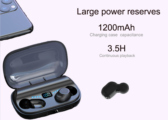 1H Charging Magnetic Bluetooth Earbuds Handsfree Earphone With Mic A2DP