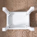 PU Leather Padded Solid Wood Stool Painting MDF White Vanity Stool