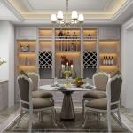 Customized Modern PVC Kitchen Cabinets L Shape Classic Grey Kitchen Cabinet