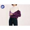 Buy cheap Mock Neck Half Cardigan Knitted Womens Knit Pullover Sweater Contrast Color from wholesalers
