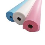 Dispoable Spunbond Non Woven Massage Table Bed Sheet With Facial Hole Pink Blue