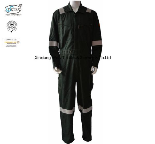 Oil Gas Lightweight Fr Coveralls / Industrial Workwear Cotton Fr Rated Coveralls