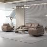 Buy cheap Office Furniture Gray Leather Modular Sectional Sofa Set for Office Collaboration from wholesalers