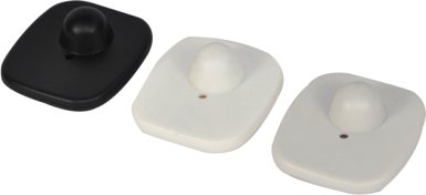 Small Square Shop EAS System Clothing Security Tags for RF Radio Frequency Systems