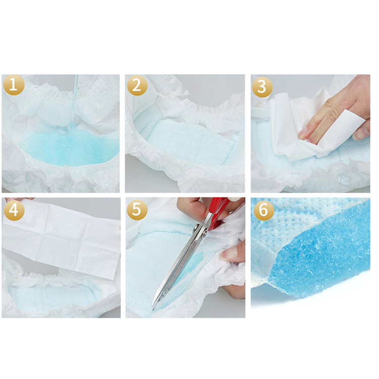 OEM Fluff Pulp Japan Sandia SAP Plain Woven Soft Baby Diaper