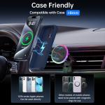 Silent Cooling Fan 15W Fast Charging Car Wireless Charger with Super Strong