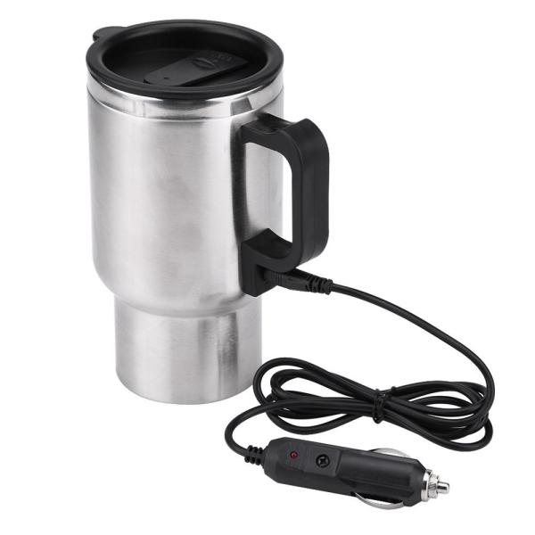 Buy cheap Car Heating Cup Travel Coffee Cup 12V Electric Heating Mug Stainless Steel Insulation Car Cup Charge Heat Mug from wholesalers