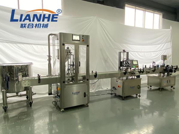 Buy cheap 250ml Bottle Liquid Filling Machine Automatic Piston Filling Capping Labeling Line from wholesalers