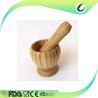 Buy cheap Bamboo Wooden Pestle Mortar , Wooden Garlic Crusher Herb & Spice Tools from wholesalers