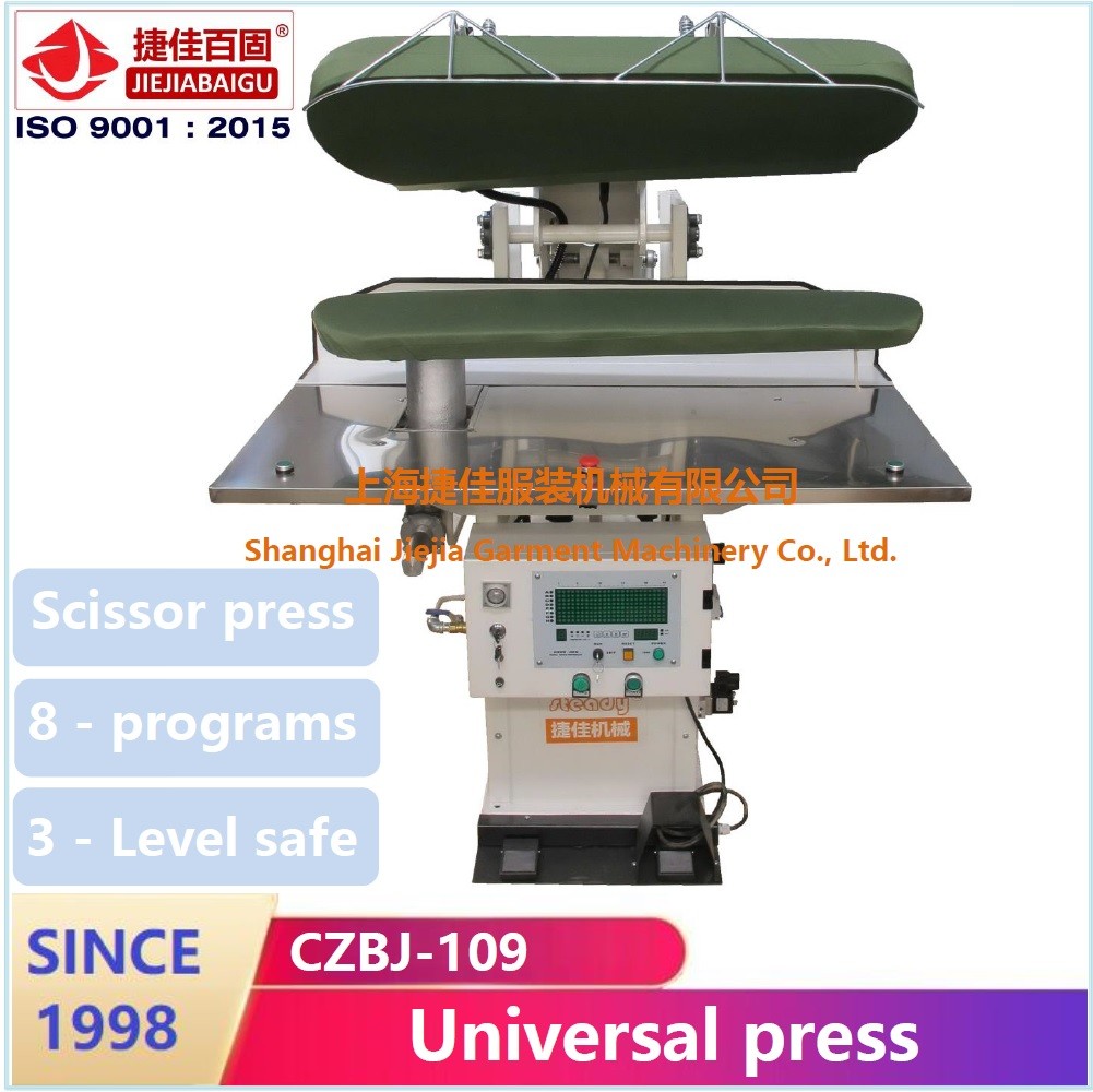 380 Volt Laundry Steam Press Machine 750 Watt Auto PLC