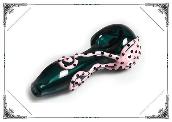 Buy cheap Pink Octopus Glass Smoking Pipe Hand Drawing Tobacco Spoon Pipe Length 4 Inches from wholesalers