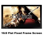 Buy cheap Huge Cinema Size 3D Projection Screen 150 Inch Flat Fixed Frame Wall Mounted 16:9 Screens from wholesalers