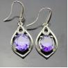 Buy cheap Rose Gold 925 Silver 7mmx9mm Oval Ruby Cubic Zirconia Dangle Drop Earrings (PSJ04225) from wholesalers