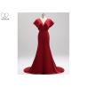 Buy cheap Multi Color Long Tail Gown , Mermaid Ball Gown Deep V Neck Bandage Ruffle Sleeve from wholesalers