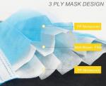 Multiple Color Flexible 3 Ply Disposable Face Mask Size 17 * 9.7cm Anti Dust