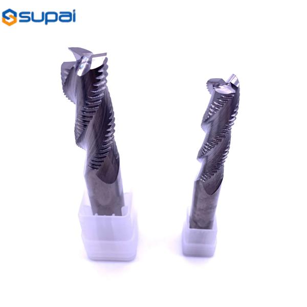 Durable Cnc Lathe Machine 4 Flutes Super Coating Carbide Roughing End Mil For