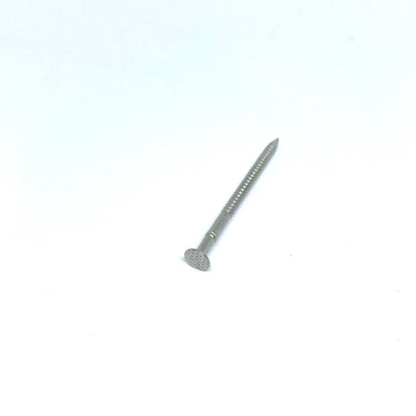 Buy cheap 3.35X50MM Checkered Flat Head Ring Shank Stainless Steel Nails from wholesalers