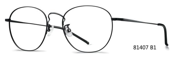 Buy cheap Women Men Metal Eyeglasses Frames For Round Lens 81407 B1 / B2 from wholesalers