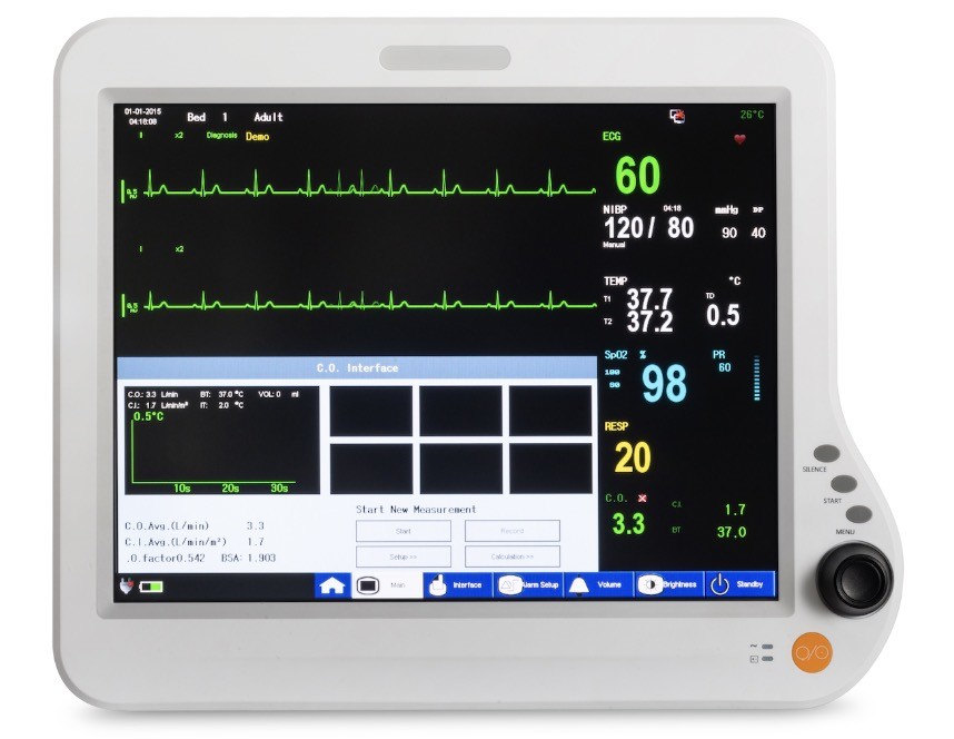 Multi Parameter Modular Patient Monitor Portable ICU Cardiac Monitor