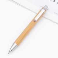 Buy cheap School Bamboo Wood Automatic Press Pencil Eco Friendly Pencil With Steel Clip product