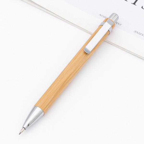 Buy cheap School Bamboo Wood Automatic Press Pencil Eco Friendly Pencil With Steel Clip from wholesalers