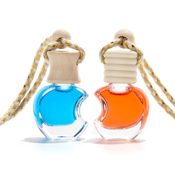 Buy cheap Flat Round Hanging Glass Diffuser Bottles Car Perfume 8ml from wholesalers
