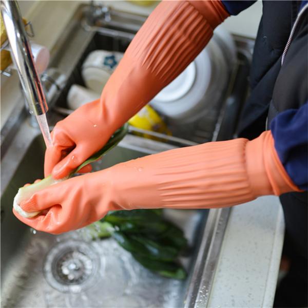 Buy cheap Excellent Strength Extra Long Sleeve Rubber Gloves Easy Wear Environmentally Friendly from wholesalers