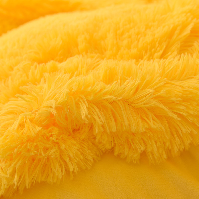 All-groups Rainbow Color Fur Velvet Fluffy Plush Soft Bedding Sheet Set for Kids Girl