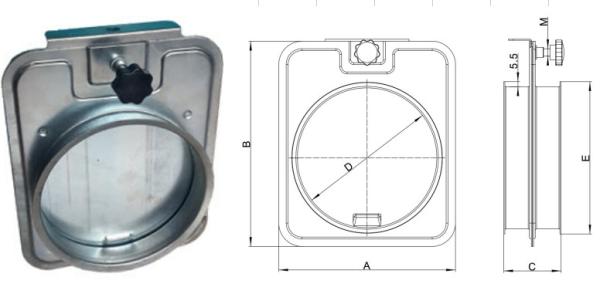 Buy cheap Metal Connect Fittings Blast Gate 100mm For Dust Collection from wholesalers
