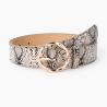 Buy cheap Leopard Zebra Pu Leather Belts 106cm Animal Print Belt Women from wholesalers