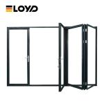 Aluminium Bifold Folding Patio Doors Double Clear Tempered Glass OEM