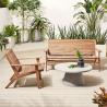 Buy cheap Easy Assembly Outdoor Wooden Furniture Sofa Chair With UV Resistant PE Rattan from wholesalers