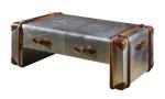 Aluminium Sheet Side Coffee Table 4 Drawers Plywood Frame Strong Canvas