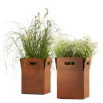 Modern Corten Steel Pot Indoor / Outdoor Usage Large Plant Pots