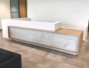 Buy cheap Hotel Club Salon Retail Checkout Counter Table Artificial Stone Material from wholesalers