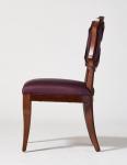 Mahogany wood fabric upholstery leisure chair/wooden dining chair/desk chair
