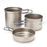 Buy cheap Titanium backpacking cookware 3pcs set, outdoor cooking used from wholesalers