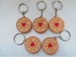 Promotional Cute Chocolate Cookies Silicone Rubber PVC Keychains With Metal Ring