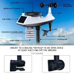 Home Outdoor Wireless Automatic Weather Station Measures Wind Direction, Wind