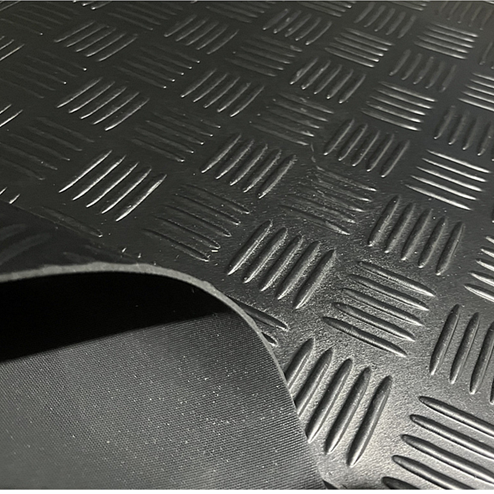 Anti slip flooring checker rubber sheet checker plate five bar anti slip rubber roll / mat / sheet